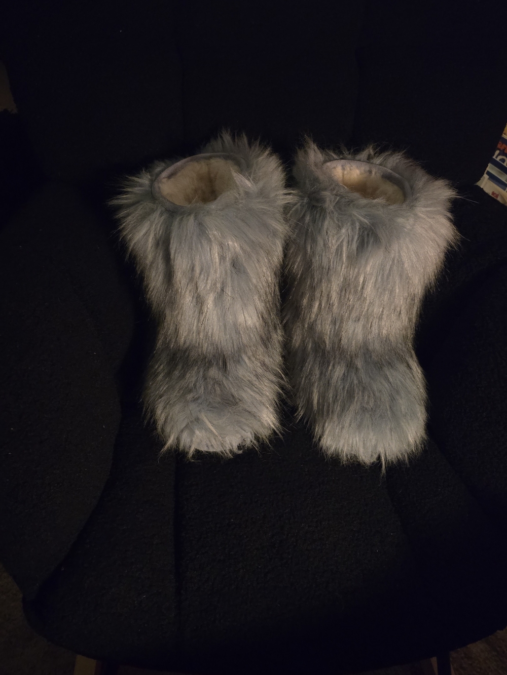 Women's Faux Fur Bearpaw Boots - Gray